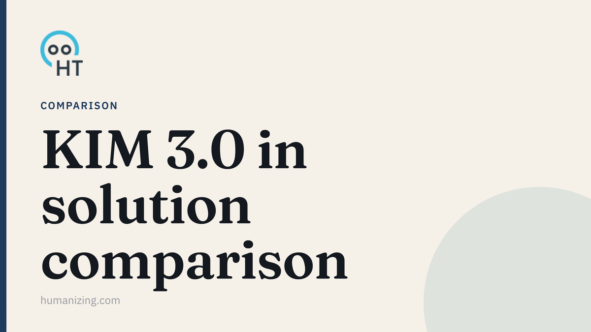 KIM 3.0 in the solution comparison — capabilities, data protection and cost