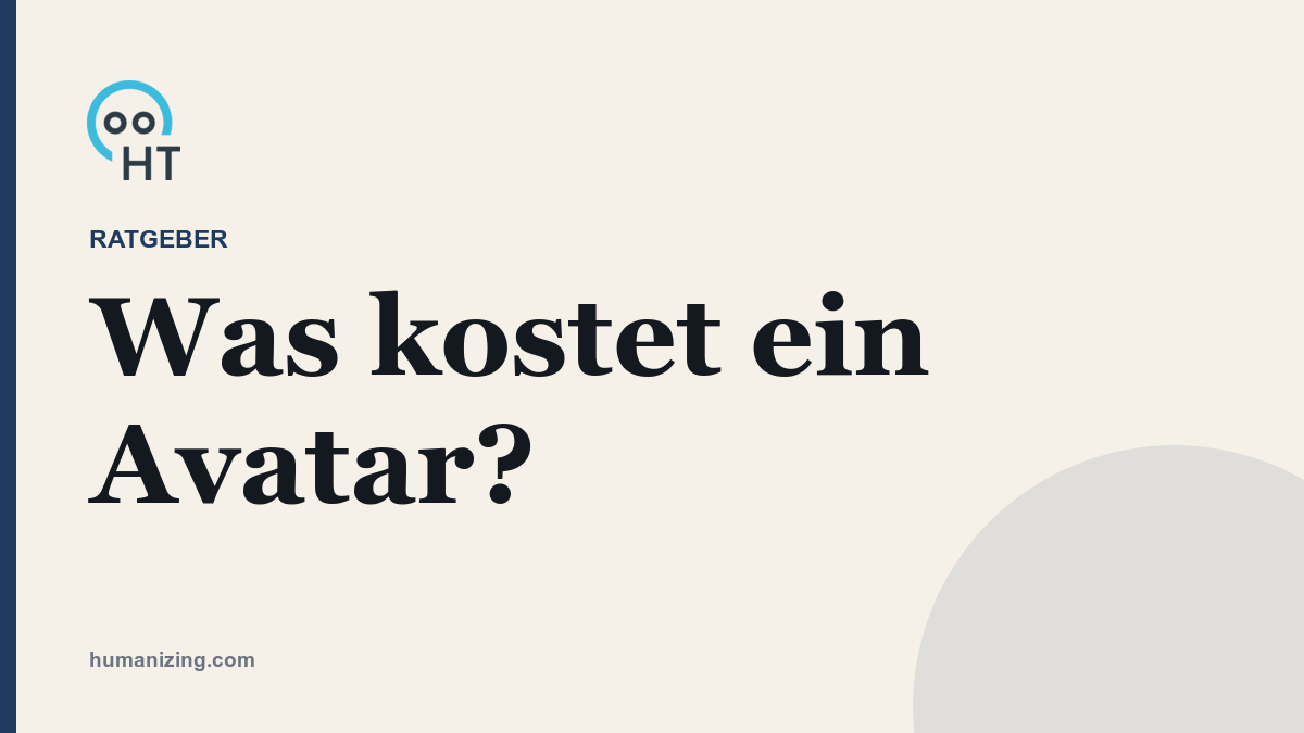 Kosten und ROI interaktiver Avatare